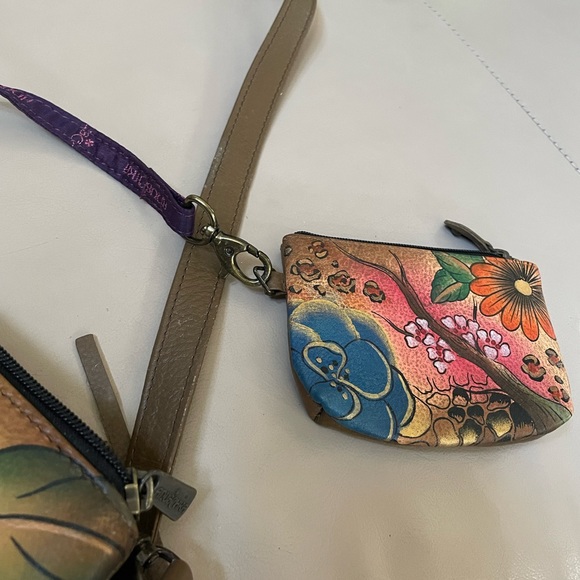 Anuschka Hand Painted Leather Bag With Coin Purse - Picture 9 of 16